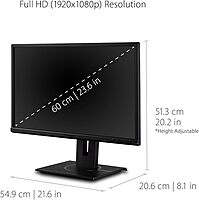 VIEWSONIC Full HD 1080p Ergonomic Monitor with HDMI, DisplayPort, VGA and USB Hub