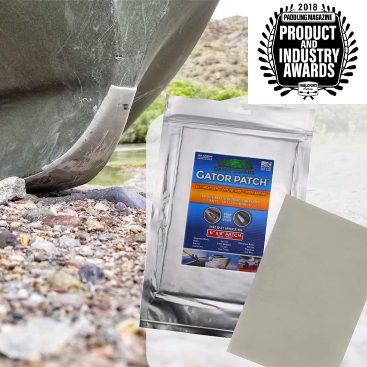 Gator Patch Fiberglass Reinforced Repair Patch - Prep-Peel-Stick