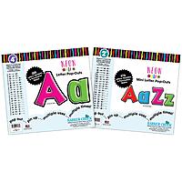 Barker Creek Letter Pop-Out Set, 2" & 4" Neon, Set Includes 255 4" and 676 2" Letters, Numbers & Punctuation Marks, Multicolor Designer Letters, Office, Home, and School Décor (3502)