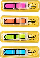 Post-it Arrow Flags, Assorted Bright Colors, .47 in Wide, 24/Dispenser, 4 Dispensers/Pack (684-ARR4)