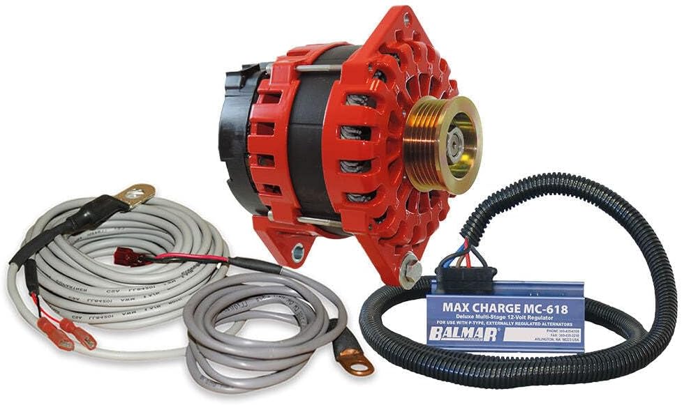 Balmar Alternator 250 AMP Kit 12V 3.15 inch Dual Foot Saddle K6 Pulley Regulator & Temp Sensor