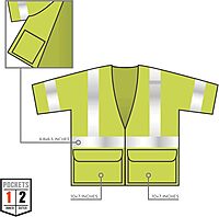 ERGODYNE GloWear Class 3 High Visibility Safety Vest with Sleeves