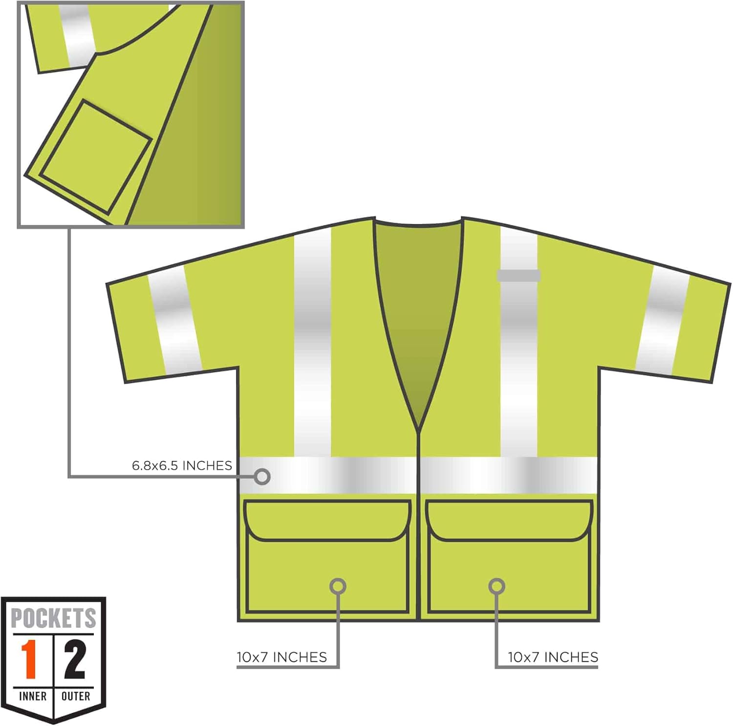 ERGODYNE GloWear Class 3 High Visibility Safety Vest with Sleeves
