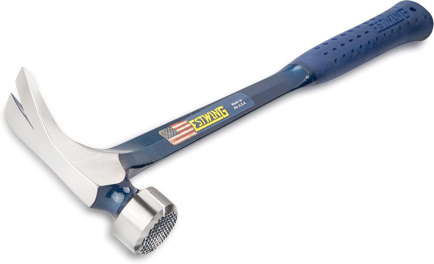 ESTWING BIG BLUE Framing Hammer - 25 oz Straight Rip Claw with Forged Steel Construction & Shock Reduction Grip
