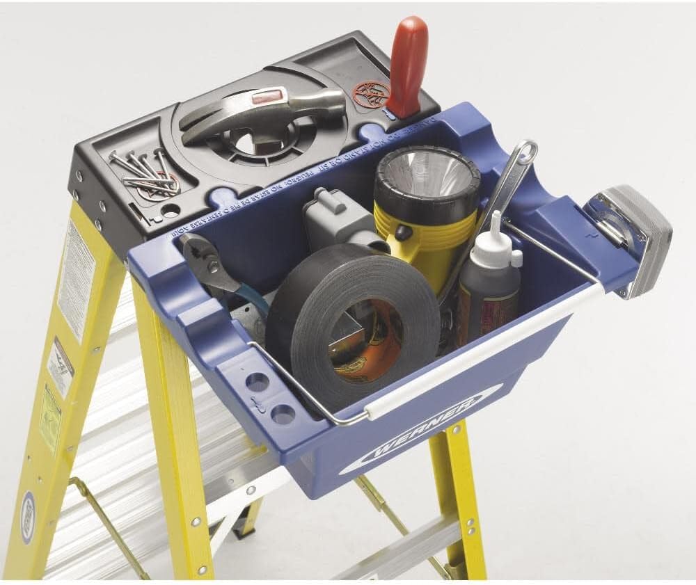 5 Step Fiberglass Foldable Step Ladder: Type IA 300 lb Capacity 6' Height