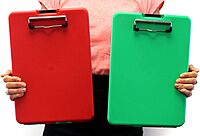Saunders Red and Green Show2Know Safety Organizer Clipboard With Low Profile Clip