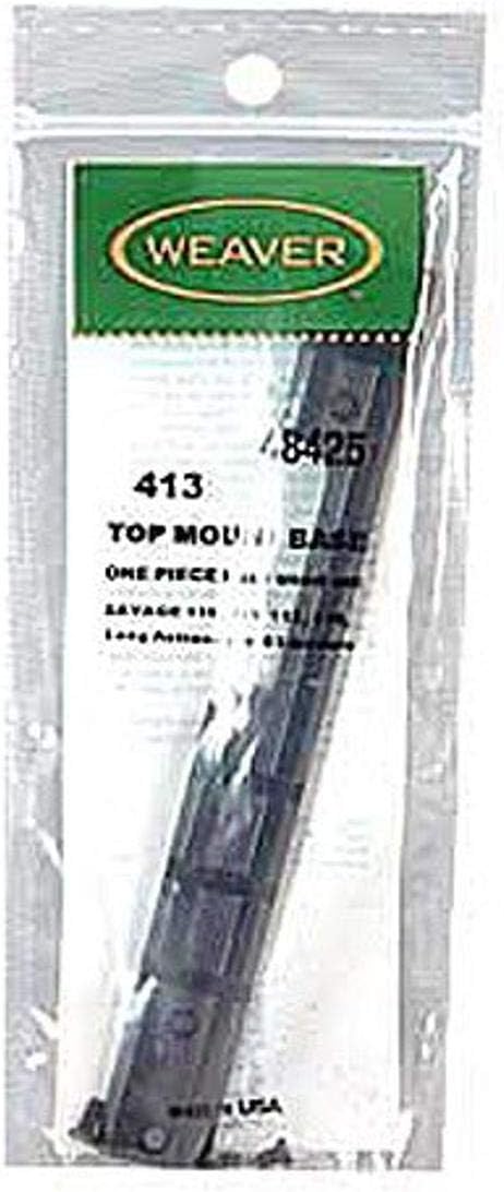 WEAVER 48425 Top Mount Base - Fits Savage LA 110/112/116, Black