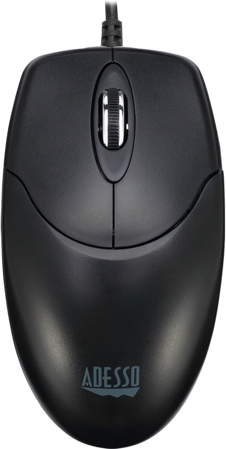 Adesso iMouse M6-TAA - Optical Scroll Mouse (TAA Compliant) - Full-size Mouse - Optical - Cable - Black - IMOUSEM6TAA