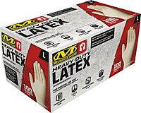 Mechanix Wear 7 Mil Heavy Duty Latex Disposable Gloves - Powder-Free, Textured Grip