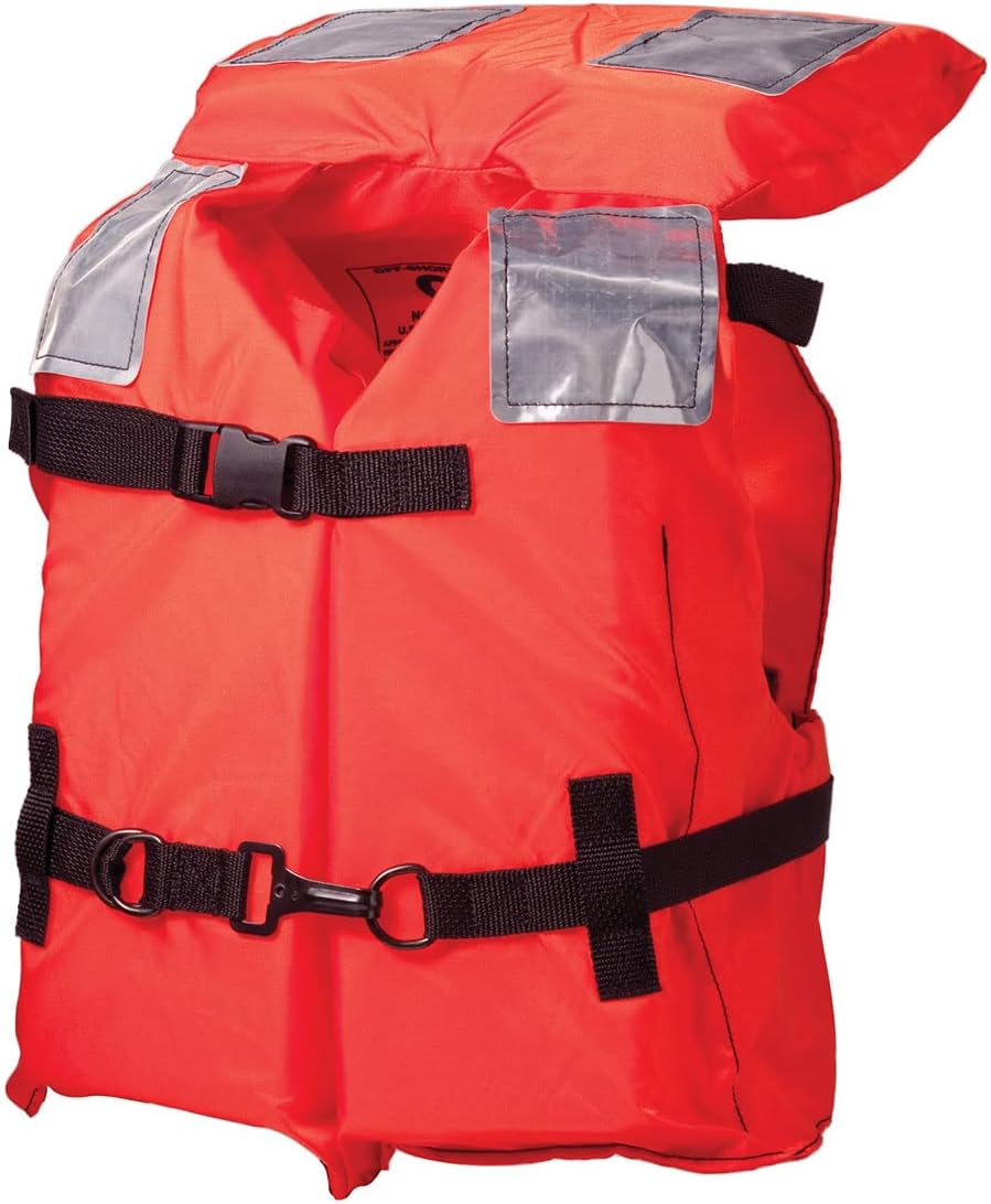 Kent Commercial Type I Jacket Style Life Jacket, Orange Child 50-90 lbs