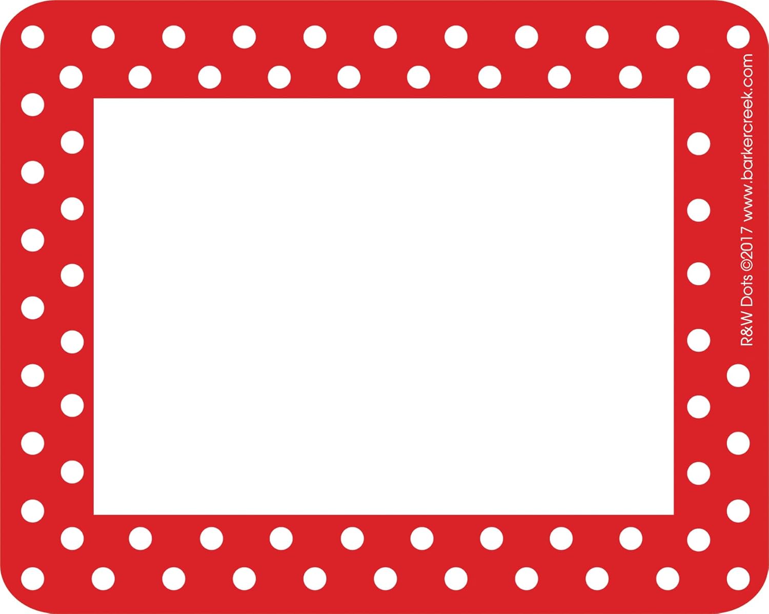 Barker Creek Name Badges & Self-Adhesive Labels, Red & White Dots, Multi-Purpose Name Tags, Gift Tags, Labels