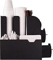 MIND READER Cup and Condiment Station Countertop Organizer