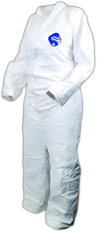 DuPont Tyvek 400 Disposable Protective Coverall With Open Wrists And Ankle White