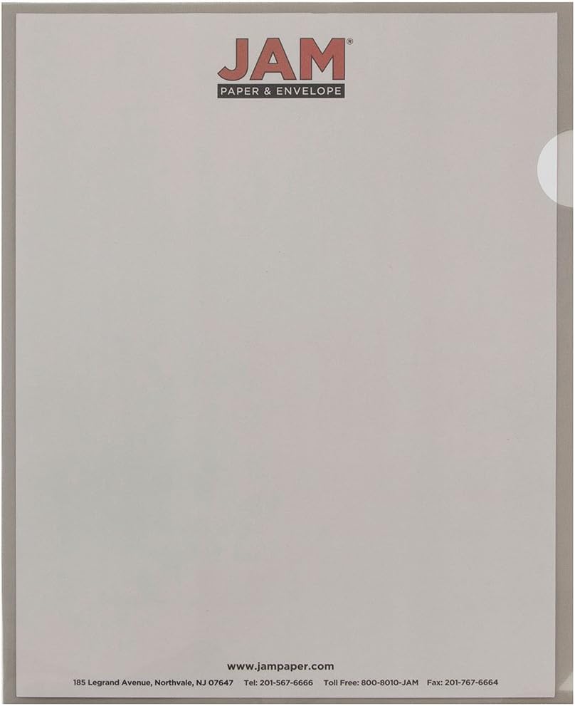 JAM PAPER Plastic Sleeves - Letter Size - 9 x 11 1/2 - Pack of 12