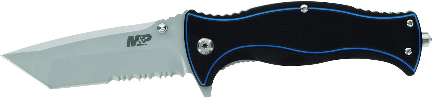 Smith & Wesson M&P Officer 7.25in High Carbon S.S. Ultra Glide Folding Knife with 3.25in Tanto Blade and G10 Handle