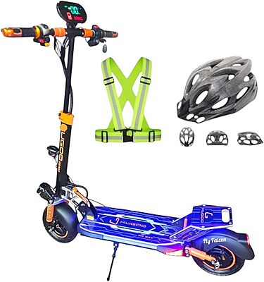 E10 Max Electric Scooter 2025, 2000W Motor, 48V Battery, LED Lights, 15/25/65 km/h, Foldable & Adjustable, with huge LED display meter,