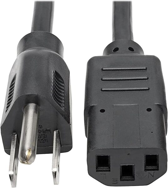 Tripp Lite Standard Computer Power Cord 10A,18AWG (NEMA 5-15P to IEC-320-C13) 6-ft.(P006-006)