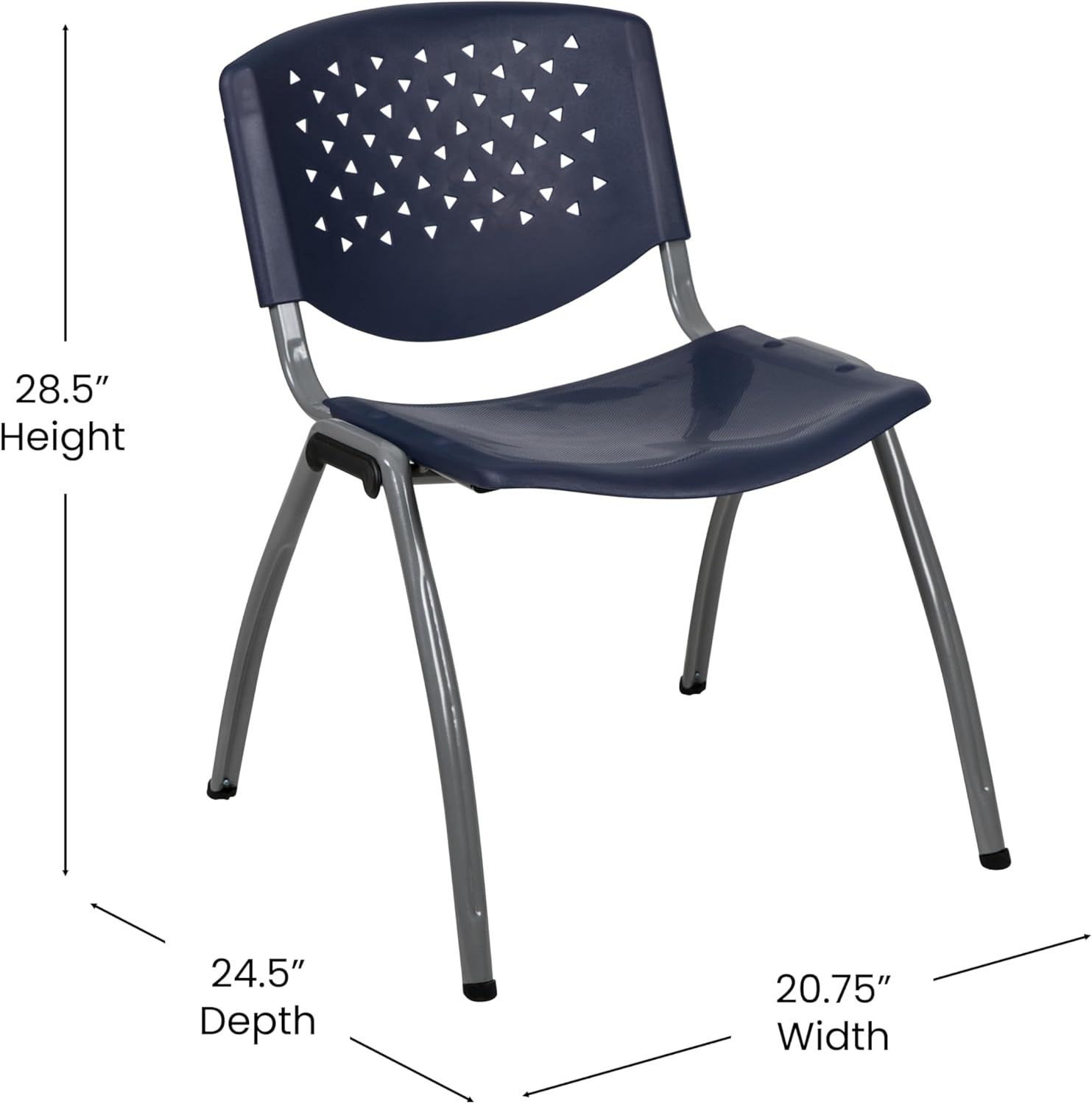 Flash Furniture HERCULES Series 880 lb Capacity Plastic Stack Chair