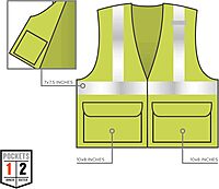 ERGODYNE GloWear 8225 Class 2 High-Visibility Safety Vest