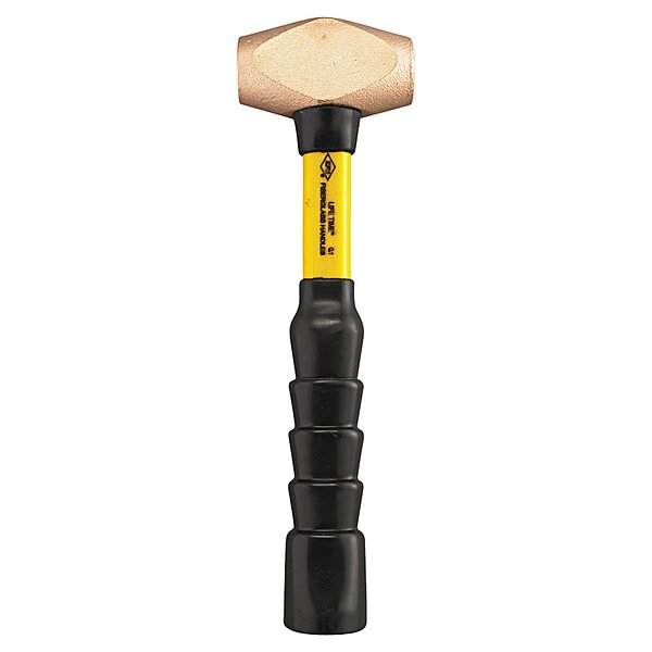 Nupla 30-025 Brass Sledge Hammers, 2 1/2 lb., SG Grip Handle, Yellow
