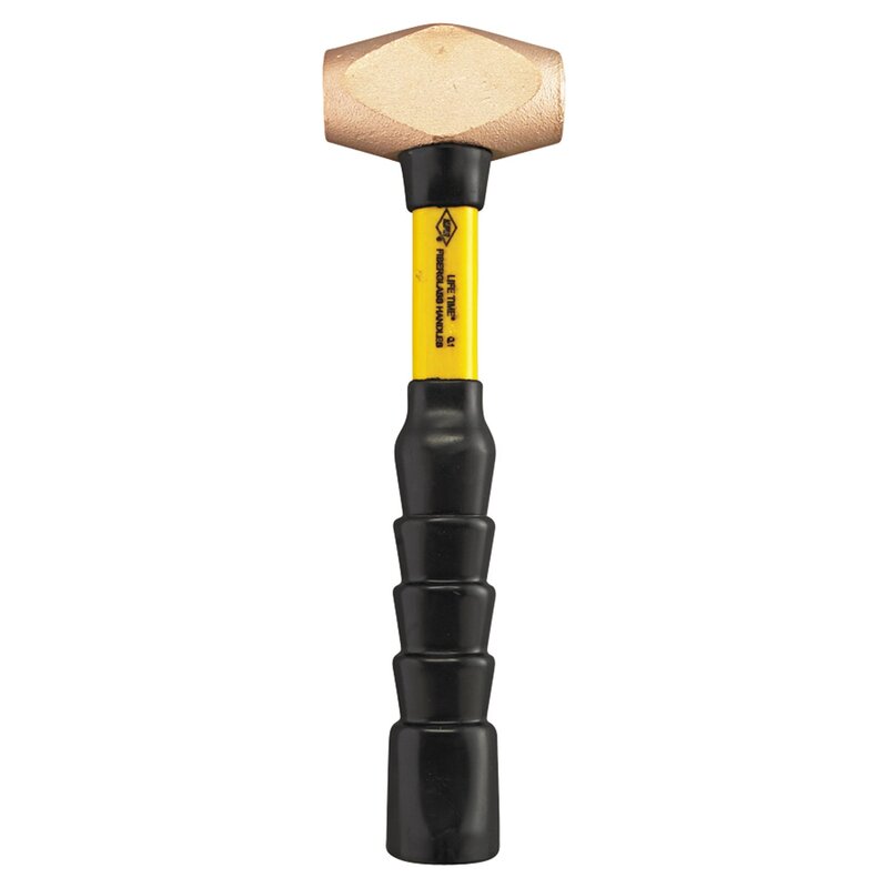 Nupla 30-025 Brass Sledge Hammers, 2 1/2 lb., SG Grip Handle, Yellow