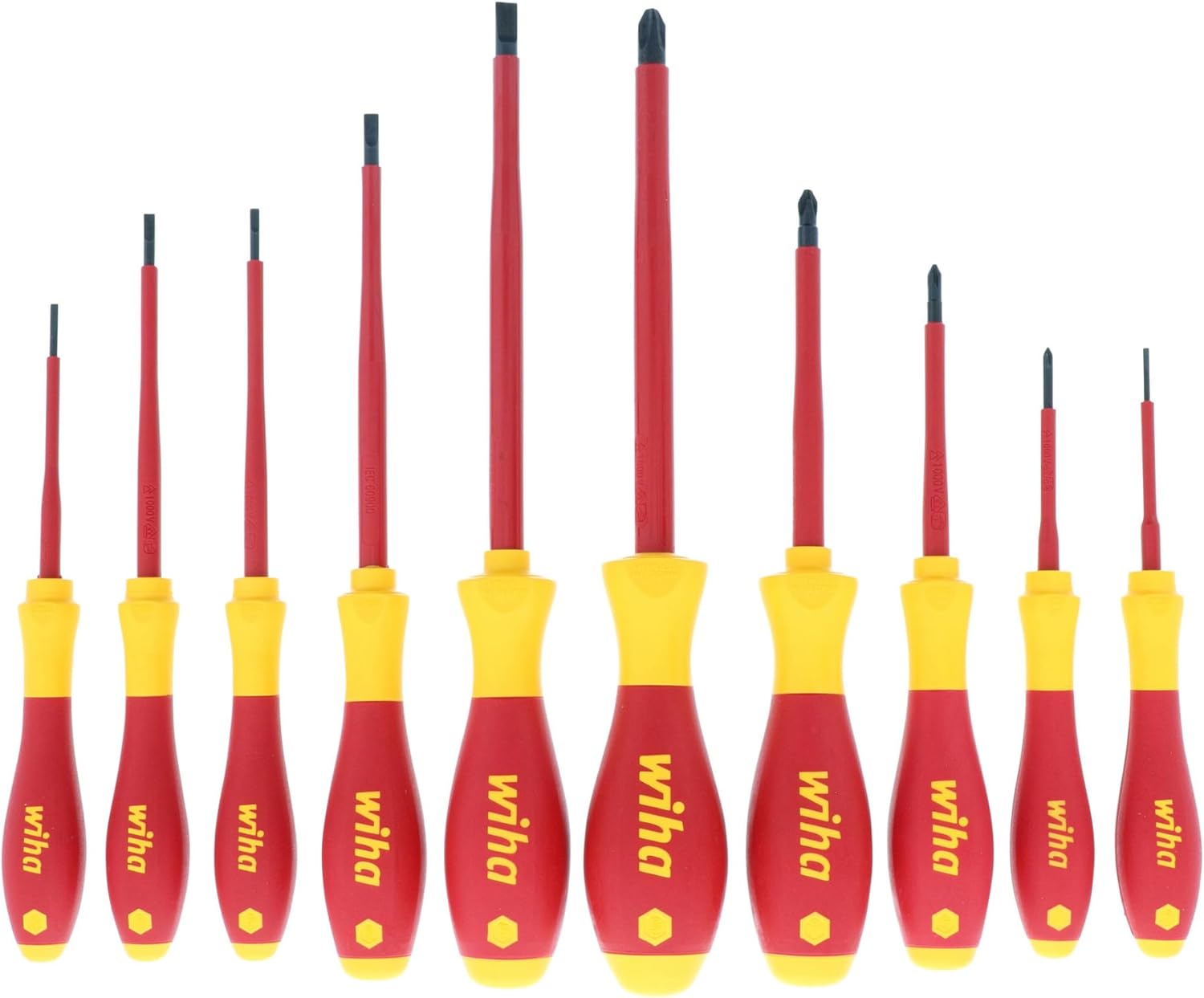 Wiha Insulated Screwdriver Set - 10 Pc Phillips & Slotted