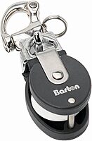 Barton Marine Size 2 Snatch Block w/Stainless Snap Shackle - 35mm Sheave