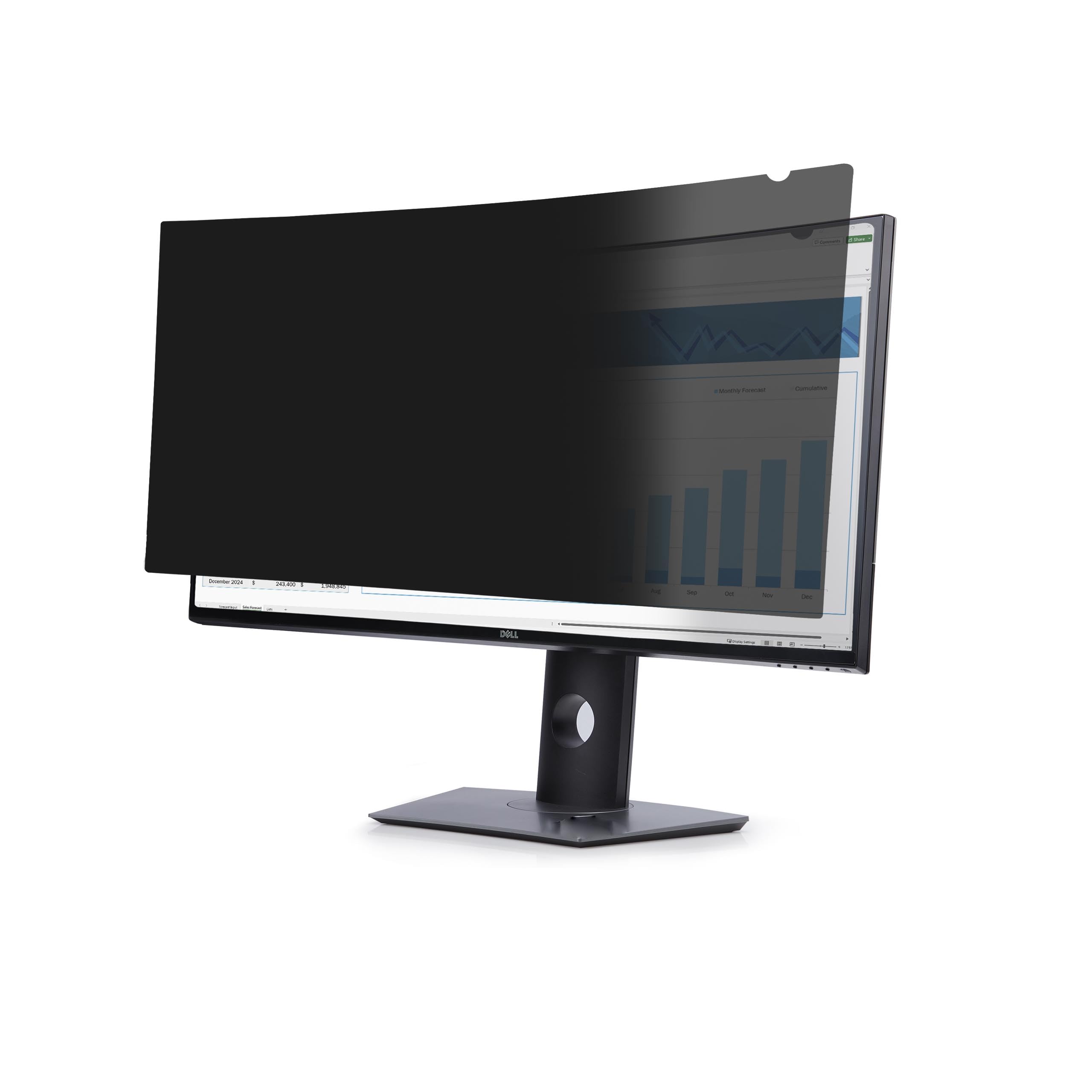 StarTech.com Privacy Screen for Dell U3824DW Curved 21:9 Monitor, Double-Sided Filter, Computer Screen Protector, TAA
