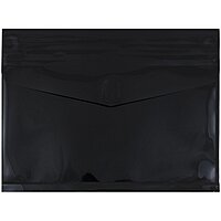 JAM PAPER Plastic Booklet Expansion Envelopes with Hook & Loop Closure - Letter