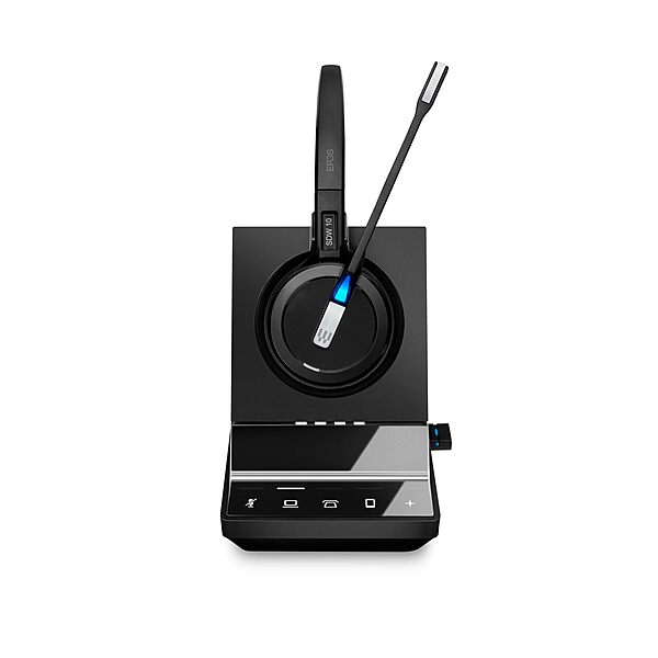 Sennheiser SDW 5016 (507016) Single-Sided Wireless DECT Headset for Desk Phone Softphone/PC& Mobile Phone Connection Dual