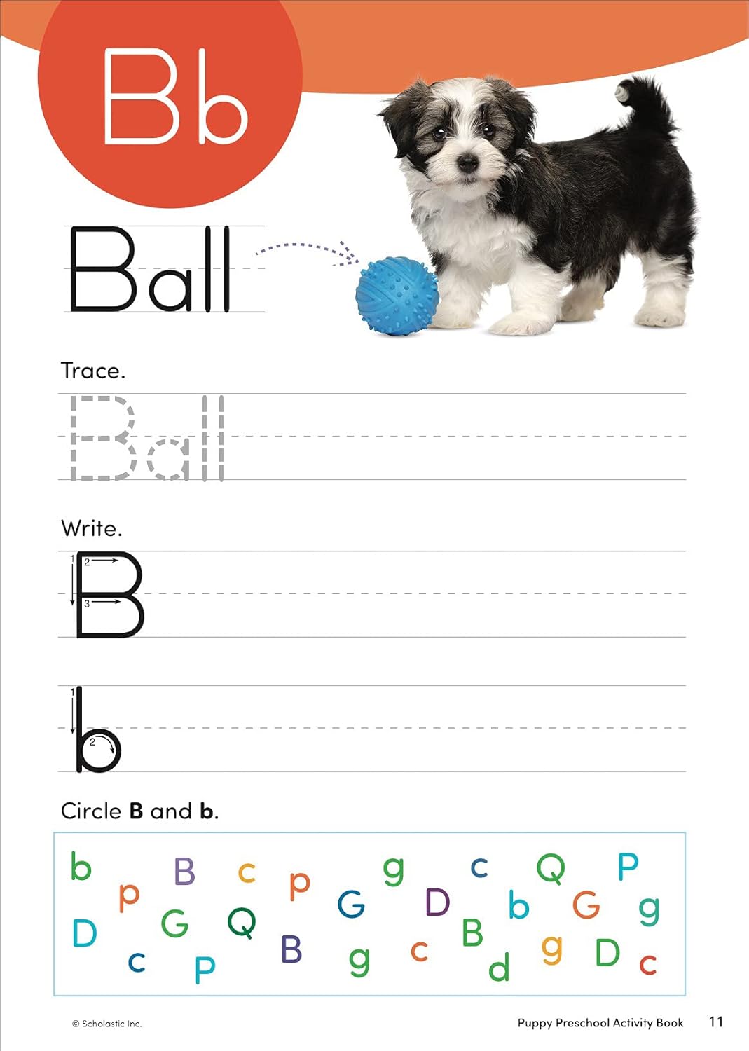 Scholastic Puppy Preschool Activity Book, Pre-K