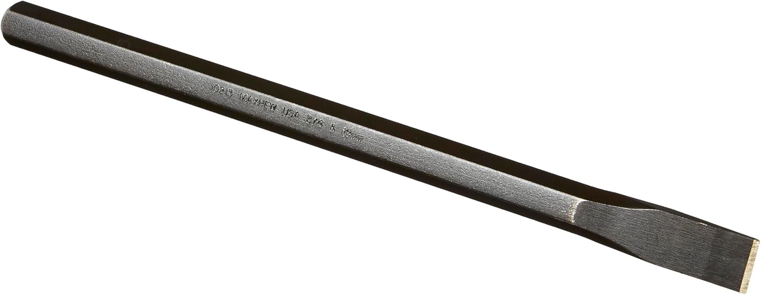 Mayhew Tools Extra Long Cold Chisels, 12 in Long, 3/4 in Cut, Black Oxide, 6 per box