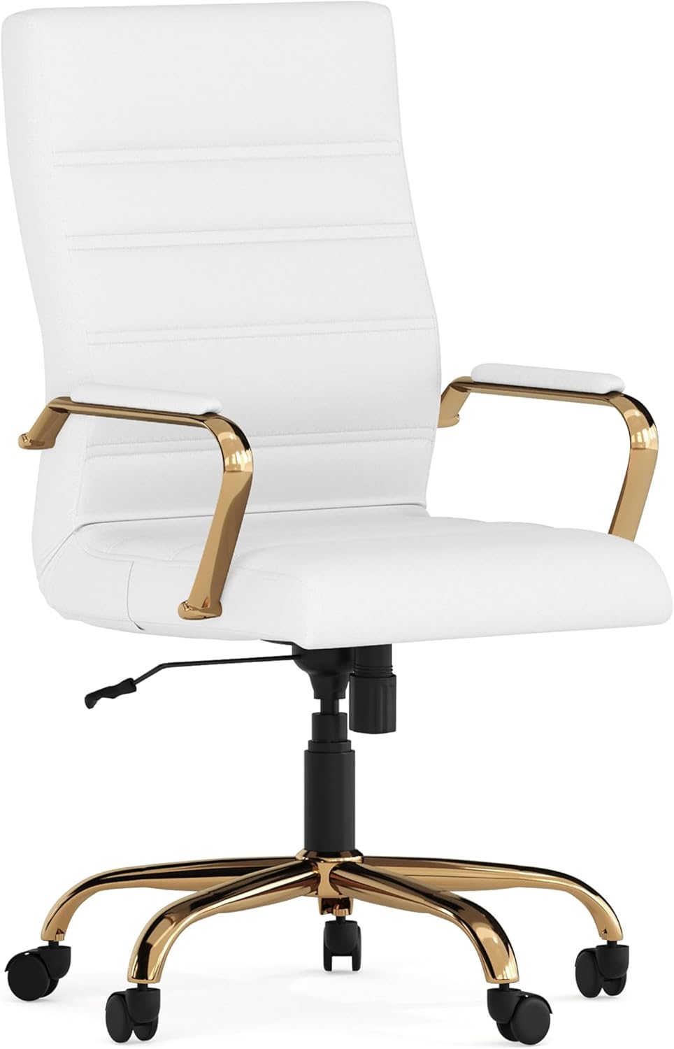 Flash Furniture Whitney Swivel LeatherSoft Desk Chair with Padded Seat and Armrests