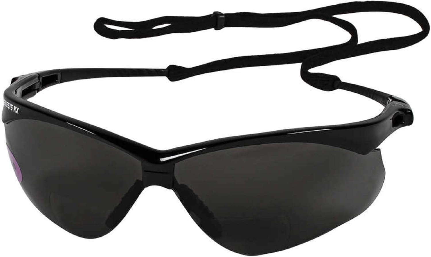 Jackson Safety V60 Nemesis RX Safety Eyewear, Black Frame Smoke Lens, +1.5 Diopter
