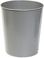 Safco 9604BL Round Wastebasket, Steel, 23.5 qt (5.88 gal) - Black