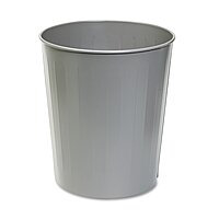 Safco 9604BL Round Wastebasket, Steel, 23.5 qt (5.88 gal) - Black