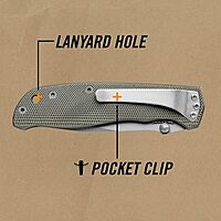 Gerber Gear Air Ranger Knife, Serrated Edge, Grey [45860] Serrated Edge-Grey