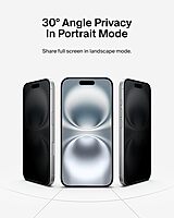 Belkin ScreenForce InvisiGlass Privacy Screen Protector for iPhone 16, 15, & 14 Pro - Slim & Scratch-Resistant