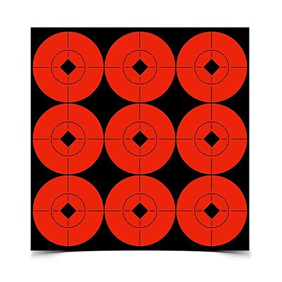 Birchwood Casey Target Spots Orange High-Contrast Self-Adhesive Bull's-Eye Paper Targets