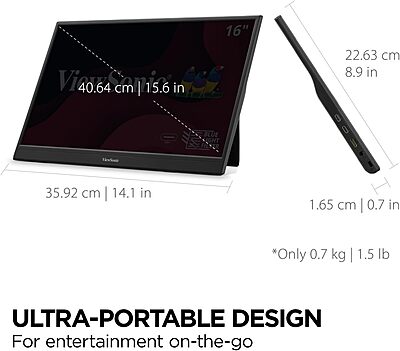 VIEWSONIC 15.6 Inch 1080p FHD Portable IPS Monitor