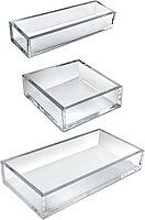 Azar Displays 556226 Deluxe Tray Set - Square Trays, Narrow and Large Tray (5 Piece)