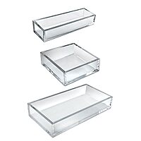 Azar Displays 556226 Deluxe Tray Set - Square Trays, Narrow and Large Tray (5 Piece)