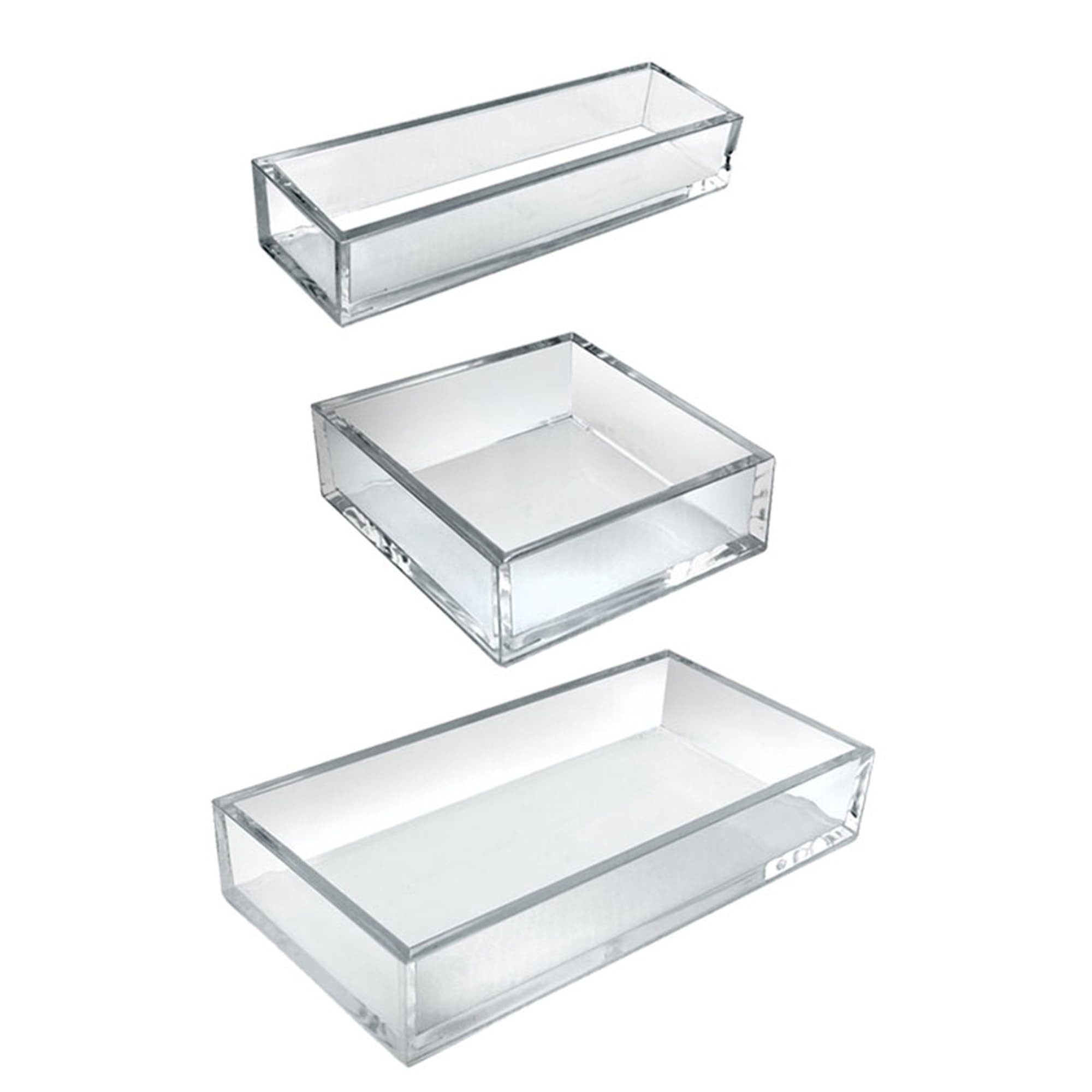 Azar Displays 556226 Deluxe Tray Set - Square Trays, Narrow and Large Tray (5 Piece)