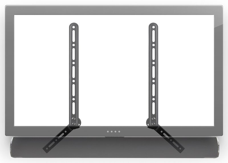 Mount-It! Soundbar Bracket Universal Sound Bar TV Mount for Mounting Above or Under TV, Fits Sonos, Samsung, Sony, Vizio, Adjustable Arm Fits 23 to 65 Inch TVs, 33 Lbs Weight Capacity Black (MI-SB41)