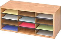 SAFCO Wood Corrugated Literature Organizer, Letter-Size