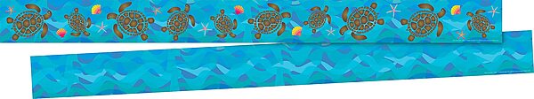 BARKER CREEK Double-Sided Border, Kai Ola Sea Turtles, for Bulletin Boards, Reception Areas, Halls, Break Rooms, Office, School, Home Learning Decor, 3” x 35’ (915)