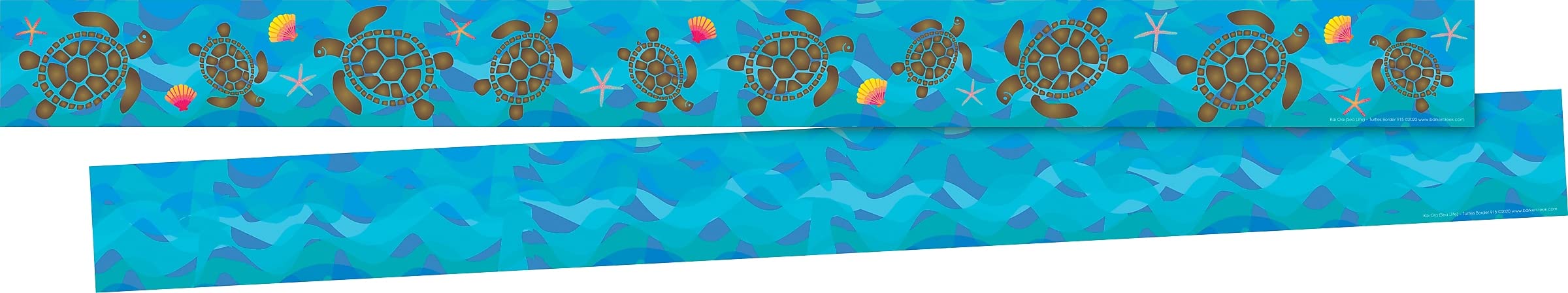 BARKER CREEK Double-Sided Border, Kai Ola Sea Turtles, for Bulletin Boards, Reception Areas, Halls, Break Rooms, Office