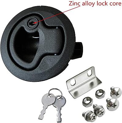 PLASTIC TURNING LOCK 61mm BLACK