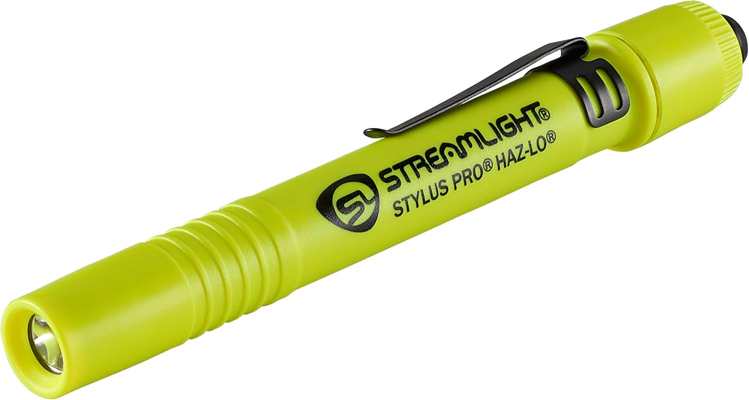 Streamlight 66300 Stylus Pro HAZ-LO 105-Lumen Intrinsically Safe Penlight with Alkaline Batteries