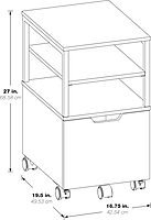OSP Home Furnishings Contempo Mobile Cart, Ozark Ash